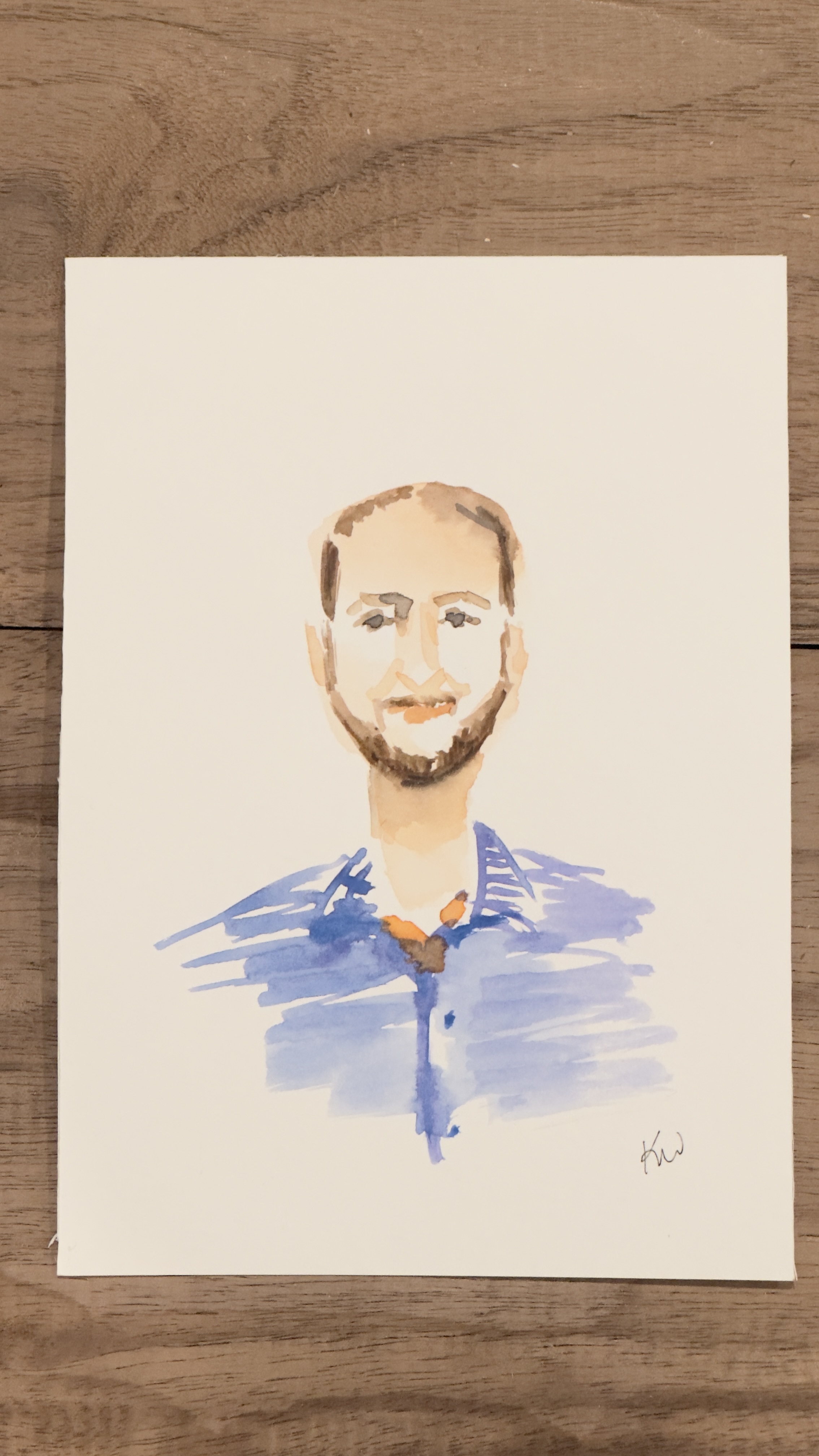 Watercolor portrait of Joe
